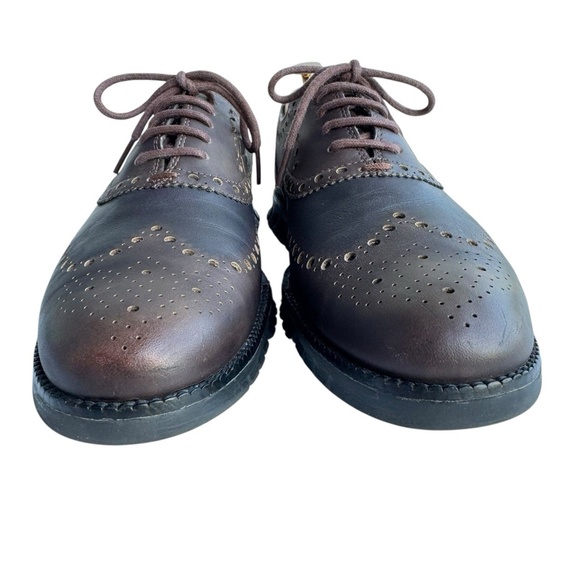 Cole Haan Zerogrand Wingtip Oxford Brown Two Tone Leather Shoes C23236 Men\'s 10 main image 6